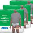 Amazon Basics Incontinence Underwear for Men, Maximum Absorbency, X-Large, 48 Count (3 Packs of 16)
