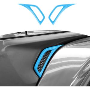 RT-TCZ for Jeep JL Side Fender Vent Decal Trim Cover for Jeep Wrangler JL JLU 2018-Present for Gladiator JT 2020-Present Baby Blue Exterior Accessories 2pcs