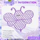 Patelai 4 Pack Floating Bee Island Watering Station 8 Inch EVA Foam Floating Bee Watering Station Butterfly Waterer for Feeding, Bath, Outdoor Garden Decor (Purple)