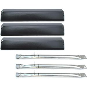 Direct store Parts Kit DG196 Replacement for Uniflame GBC831,GBC940,GBC981 Gas Grill Burners & Heat Plates (SS Burner + Porcelain Steel Heat Plate)