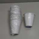 Sadnyy 12 Pack Metal Buckets with Handle, Galvanized Bucket 4.5 x 5 Inch Basket Bucket Party Supplies, Crafts for Christmas Halloween Candy Bars Vase Crafts(White)