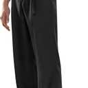 PLEPAN Men's Casual Dress Pants Pleated Baggy Wide Leg Relaxed Fit Slacks Expandable Waist Trousers (XX-Large)