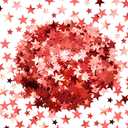 Yosawa 60g/2.1oz Foil Star Confetti Glitter Mixed Pack Metallic Foil Table Confetti Sparkle Sequins for Wedding,Party Decoration(Red)