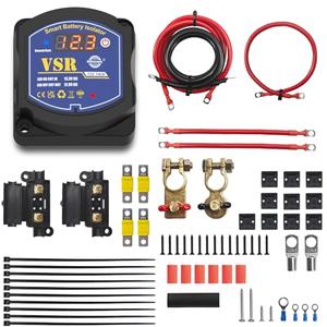 UCkasayfy Dual Battery Isolator Kit 12V 140amp, Voltage Sensitive Relay VSR, Smart Battry Isolator Compatible with UTV Marine car RV Boat Truck Trailer ATV Camper Moto, Not Fit for Lithium Batteries