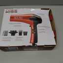 KISS 1875 Watt Pro Tourmaline Ceramic Hair Dryer, Styling Edition, 3 Heat Settings, 2 Speed Settings, Cool Shot Button, 7 Blow Dryer Accessories Included, - Red