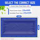 25 x 45 Ft Pool Covers for Inground Pools, Heavy Duty Inground Pool Cover