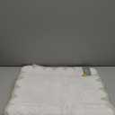 Peri Home 100% Cotton Rug for Bathroom, Embroidered, Soft & Absorbent, Tufted, 20" x 30", White with Sage Scallop