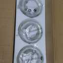 3-Light Pendant Light, Indoor Glass Hanging Light Fixture, Adjustable Height, Brushed Nickel Finish for Kitchen Dining Room (White)