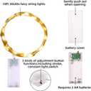 Mandiq 12 Pack Fairy Lights Battery Operated, String Lights 10ft 30 LEDs, Flashing and Constant Light Mode, Warm White