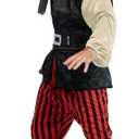 Spooktacular Creations Men Pirate Costume, Adult Pirate Shirt Vest Viking Pants Hat Set for Halloween Themed Parties (S)