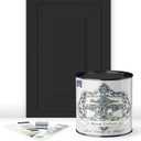 ALL-IN-ONE Paint, Warm Embers (Warm Black), Quart - Durable cabinet and furniture paint. Built in primer and top coat, no sanding needed. Includes our 30 featured color card. (32 Fl Oz (Pack of 1))
