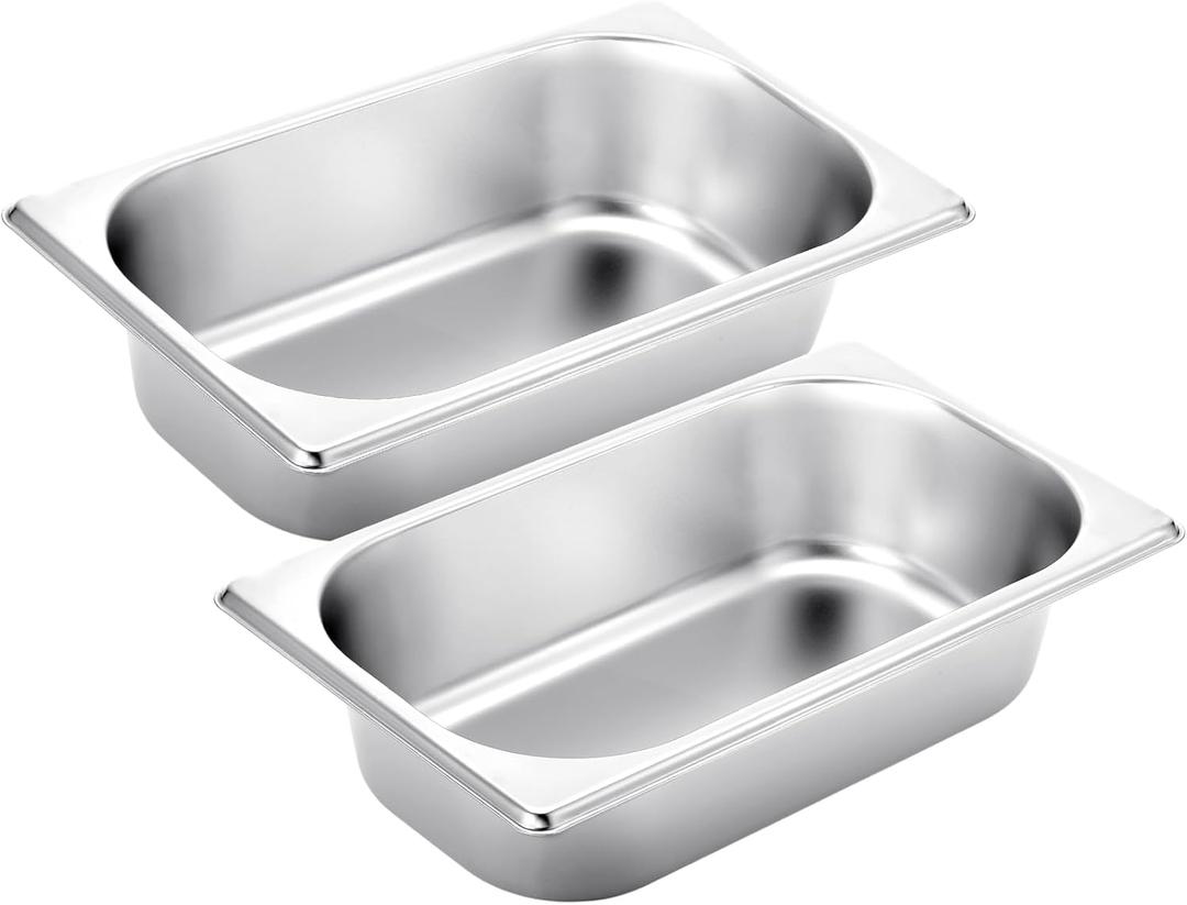 2 Pcs Loaf Pans for Baking Bread 9.5 x 5 Inch Stainless Steel Bread Loaf Pans Baking Pan Bakeware for Bread Casseroles Vegetables Dishwasher Safe