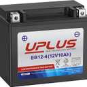 Motorcycle Battery YTX12-BS, UPLUS EB12-4 Powersports Batteries High Performance, AGM Maintenance Free Battery for Bike ATV Scooter
