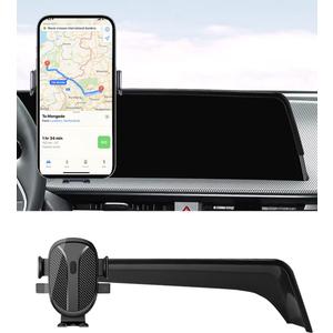 Car Phone Holder for 2025 Kia EV6 Accessories 2022 2023 2024 Dash Mount Cell Phone Holder for Most Smartphones Auto Interior Accessories Hands-Free 360 Degree Rotation