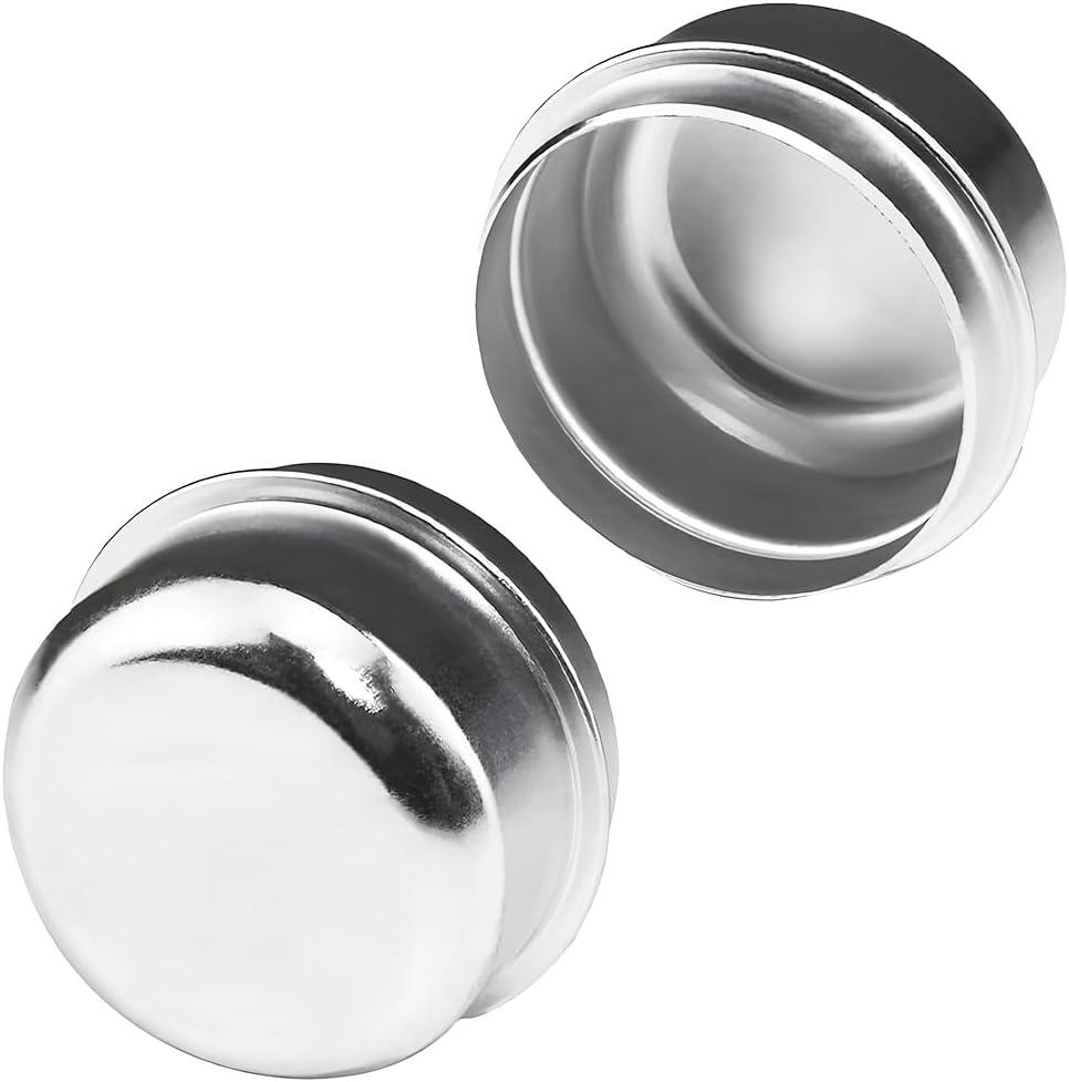 Zpana 2PCS 1.98" Trailer Hub Dust Caps, Trailer Axle Wheel Bearing Dust Cap Cup Grease Cover, Hub Bearing Cover Replacement, Compatible with 2000-3500 lbs Lube Towed Vehicle