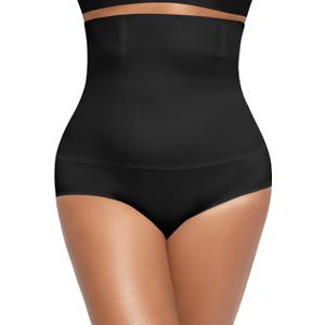 OEAK Womens Tummy Control Shapewear Seamless Girdle High Waisted Body Shaper Panties Plus Size Shapewear Shorts & Briefs (Small)