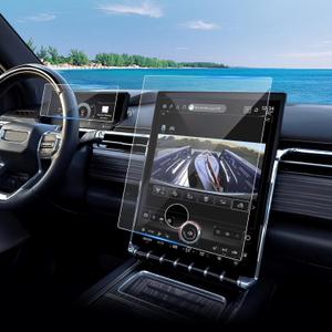 (4pcs) 2024 2025 2026 Sierra EV Screen Protector for GMC Sierra EV (16.8In Navi+11In Dash) (Elevation/AT4/Denali), 2026 2025 Sierra EV Electric Pickup Trucks Accessories High Clarity 16.8"&11"