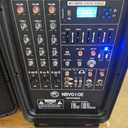 Professional Portable All-in-One 2-Way PA System Suitcase-Style Design with 8-Channel Mixer and 2X Speaker Stands,Bluetooth, Microphone, Remote Control for Performances, Presentations