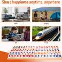 Rummy Cube Game Set 6 Plays with 6 Wooden Holders and 160 Rummy Tiles, Travel and Family Board Game