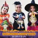 4 Pcs Halloween Trick or Treat Bags Felt Gnome Goodie Candy Buckets Mini Reusable Halloween Gifts Bags Bulk for Trick or Treating Party Favor Supplies