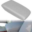 Mythoria Leather Center Console Armrest Lid Cover w/Base Replacement Compatible with Toyota Highlander 2008 2009 2010 2011 2012 2013 Gray