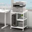 Fannova Large Printer & PC Tower Stand with Wheels for Home Office Storage