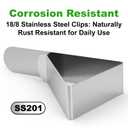 ELFFILLA 32 Pack Tablecloth Clips Heavy Duty, 2.95"x1.77" Stainless Steel Rust Proof Tablecloth Clips for 2" Thick Tables - Anti-Slip Pads Home Restaurant Picnic