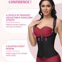 SHAPSHE Waist Trainer for Women, Tummy Control Sports Girdle, Workout Body Shaper with Adjustable Shoulder Strap (Black, XS)