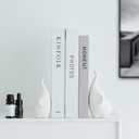 Ceramic Elephant Figurines with Trunk Up,Ring Holder,Elephant Statue African Home Decor,A Pair of Small Lucky Sculpture,Ideal for Gifts Women,Valentine Decor and Christmas (White)