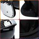 Disco Helmet with Retractable Visor Glitter Mirror Glass Punk Costume Hat for Bar DJ Club Party, One Size