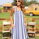 2 x AUSELILY Women's Summer Dress Sleeveless Floral Mini Dresses with Pockets Bohemian Dress 2025 New (XL)