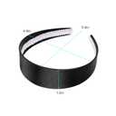 2 x Ivyu Black Headband Wide headbands for Women - 70s Headband Halloween Satin Headbands for Adults Girls 60s headband Hard Head Bands