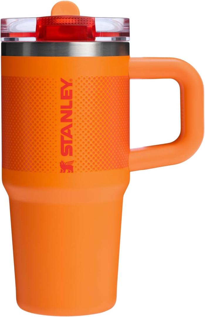 STANLEY Quencher ProTour Flip Straw Tumbler with Leakproof Lid 14 oz | Built-In Straw and Handle | Cup Holder Compatible for Travel | Insulated Stainless Steel Cup | BPA-Free | Goldenrod Fade