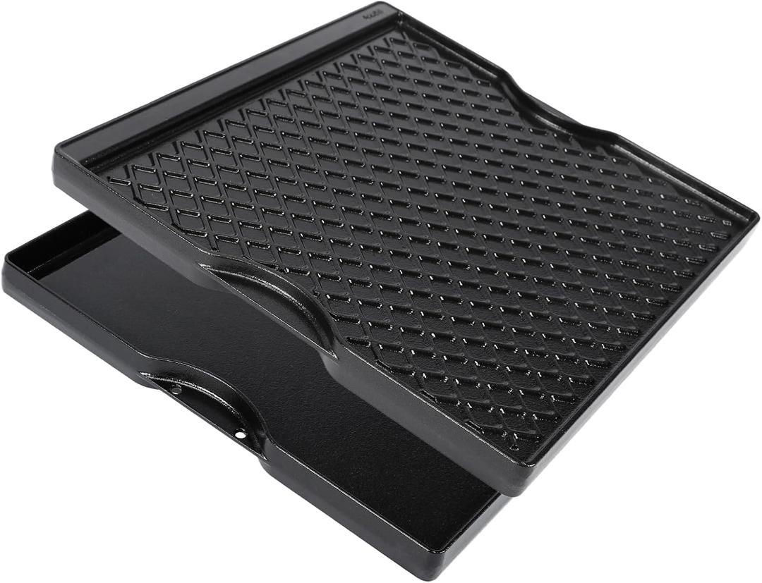 Utheer Ceramic Nonstick Reversible Grill Griddle for Weber Genesis 300 & 400 Series (2025+ Models), 16.14 16.14 Dual-Sided Cooking Plate | Flat Griddle & Grill Side, Thick Nonstick BBQ Griddle Pan