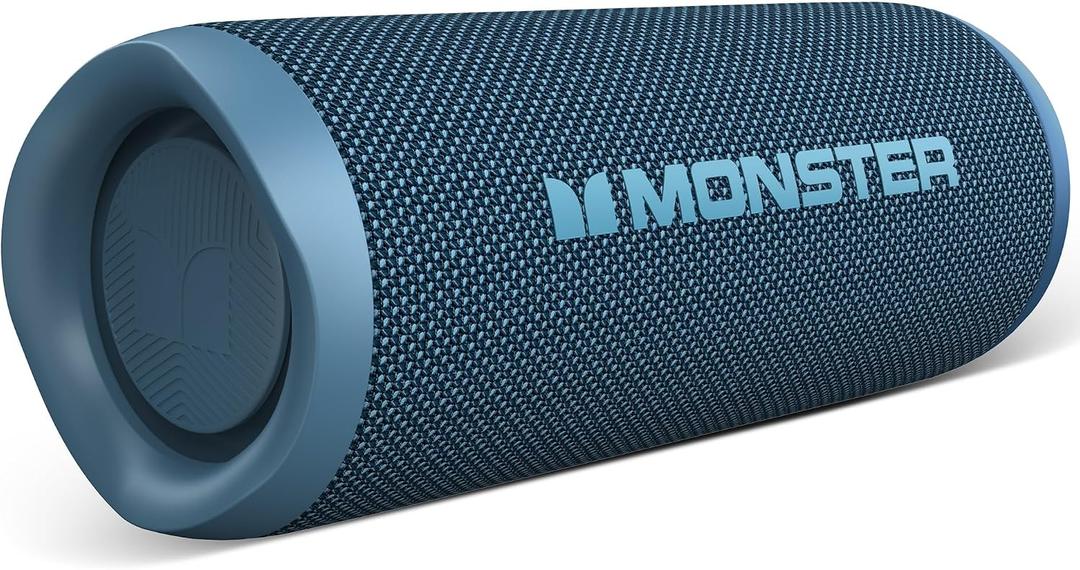 Monster S620 Bluetooth Speaker, Wireless Portable Outdoor Bluetooth Speakers, 60W True Wireless Stereo IPX8 Waterproof, Dual PairingBluetooth 5.4 Built-in Mic, Perfect for Home, Blue