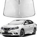 EcoNour Windshield Sunshade Compatible for Nissan Sentra 2013-2018 2019 | Sun Visor for Front Windshield & Window Sun Shade Cover, UV Heat Blocker & Protector, Car Accessories