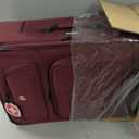 SWISSGEAR Sion Softside Expandable Spinner Luggage Durable Lightweight Travel Suitcase, Merlot, Checked-Medium 25-Inch