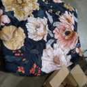 Throw Blankets Vintage Floral Roses, Peonies and Daisies Soft Cozy Microfiber Throw Blanket Vintage Style Black Background Blanket Set 4 Pcs (Queen,7)