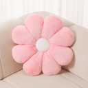 FIONOUT Pink Flower Pillow,17.7In Daisy Pillow,Cute Flower Shaped Pillow Decorative Throw Pillows,Floor Pillows for Sitting,Room Decor & Plush Pillow for Bedroom Sofa Chair(45CM Pink)