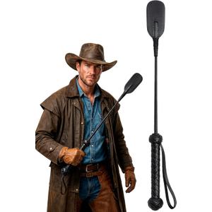 Riding Crop for Horses 17", Horse Crop for Training, Equestrian Sport Accessory, Black