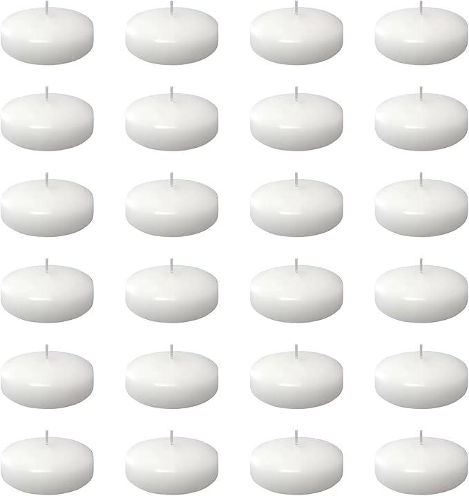 27 Pack 3 Inch White Floating Candles Unscented,Long Lasting Candles 10 Hours for Valentine's Day, Thanksgiving, Wedding,Christmas,New Year,Party & Pool Decoration