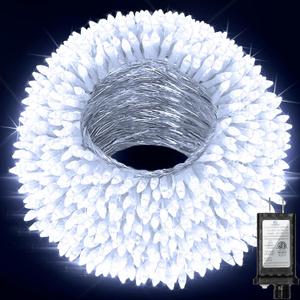 240ft Outdoor Christmas Lights, 750 LED Super Long String Lights 12 Modes & Timer Memory, Dimmable Outsite Waterproof Light Strings for Xmas Tree Garden Wedding Party Holiday Decorations Cool White