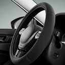 Skechers Steering Wheel Cover, Memory Foam Car Steering Wheel Covers,14.5-15inch Anti-Slip Safety Comfortable Design Universal Men Women Fits for 95% Truck,SUV,Cars(Black)