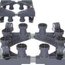 Washing machine stand Adjustable Mobile Washing Machine Base 4 Wheels Legs Washing Machine Stand Length/width 47-69cm Telescopic Furniture Stand Fridge Freezer Wheels Air Conditioner Base(8 Legs 4 Whe (Black)