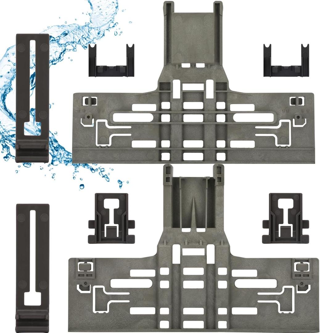 UPGRADED WPW10546503 W10546503 Dishwasher Top Rack Adjuster Parts with W10195840 & W10195839 & W10250160 Upper Parts Replacement for KitchenAid Kenmore Maytag Whirlpool Dishwasher Parts (8 Packs)