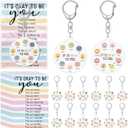 Engrowtic Mental Health Awareness Gifts Bulk Inspirational Keychain with Cards Items for Teacher Student Employee