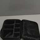 Relavel Travel Makeup Train Case Makeup Cosmetic Case Organizer Portable Artist Storage Bag with Adjustable Dividers for Cosmetics Makeup Brushes Toiletry Jewelry Digital Accessories Black (Small)