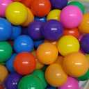 Ball Pit Balls Phthalate Free BPA Free Crush Proof Plastic - 7 Bright Colors in Reusable Play Toys for Kids with Storage Bag