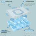 Caperci Original Snackle Box Container - 10-Compartment Divided Snack Serving Tray with Lid & Handle, Built-in 2 Dressing Containers, Leak-Proof, Dishwasher Safe, BPA-Free (Sky Blue)