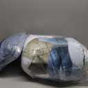 Dobuyly California King Comforter Set 7 Piece Bed in a Bag, Blue Floral Printed on Light Blue Cal King Comforter Set with Sheets, Soft Microfiber Botanical Complete Bedding Set for All Season